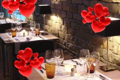 Restaurant Les Roches Grises - Menu Saint-Valentin du 10 février au 19 février 2017